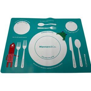 Manners & Co. Set Of 2 Childrens Silicone Table Mats 16x12